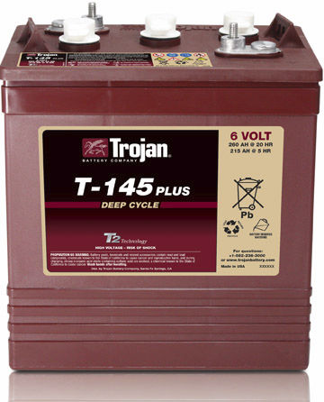 Batería marina - T-145 PLUS - Trojan Battery Company - 6V / plomo / de ciclo profundo