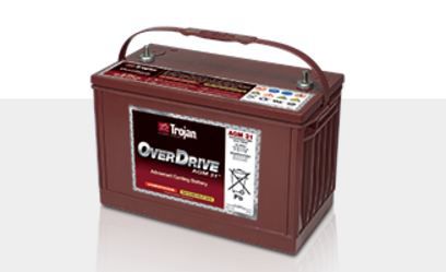 Batería marina - OverDrive™ AGM 31 - Trojan Battery Company - 12 V / ácido-plomo / plomo