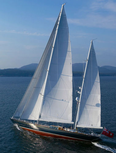 Superyate de vela de lujo de crucero - ASOLARE - Hodgdon Yachts - clásico / con popa abierta / queche