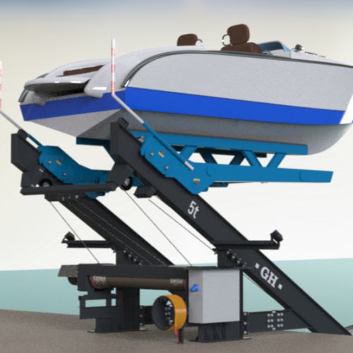 Sistema de varada para barco - GH Cranes & Components