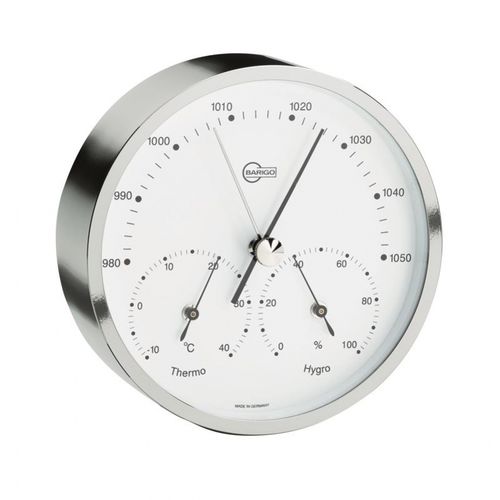 Barómetro analógico - 6156 - ARC Marine - blanco / termómetro / higrómetro