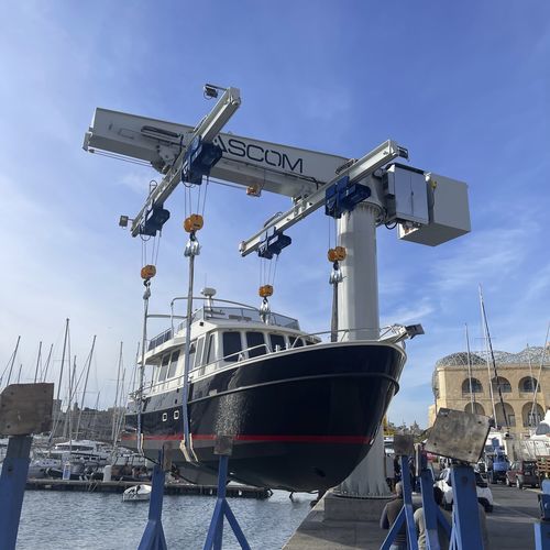 Grúa para astillero naval - JIB 50 - 4 HOISTS - ASCOM - para puerto deportivo / pescante / manejo de embarcaciones