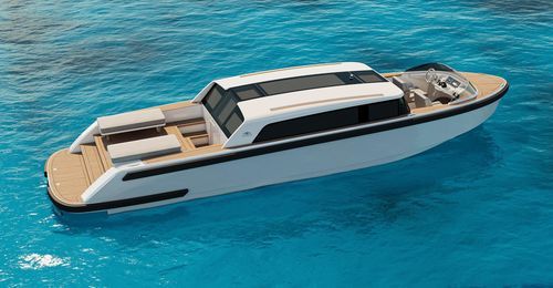 Embarcación auxiliar para yates tipo limusina - JT 34 LIMO - Castoldi - hidrojet / bimotor / con cockpit cerrado