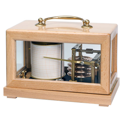 Barógrafo analógico - COMPACT NATURAL - NAUDET - de madera