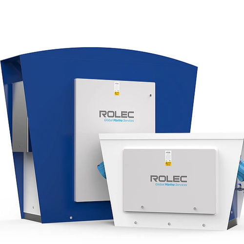 Torreta con iluminación integrada - MEGAMASTER - Rolec Services - de suministro eléctrico / de suministro de agua / para pantalán