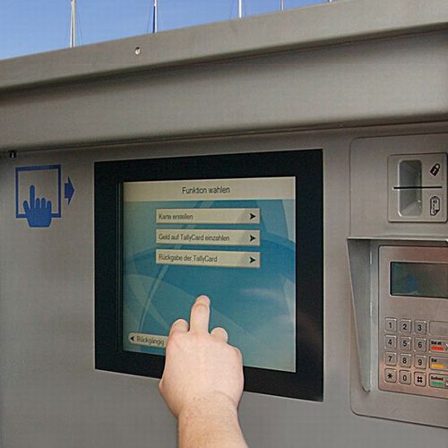 Sistema de pago con tarjeta para punto de suministro para pantalán - Tallykey