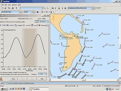 Software de predicción de las mareas - TOTALTIDE - PC Maritime - para barco