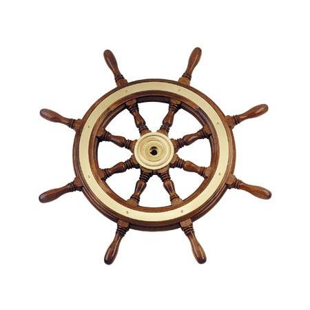 Volante para barco de motor de acero inoxidable - Tip 1 - SCAM-Marine d.o.o. - de caoba / tradicional