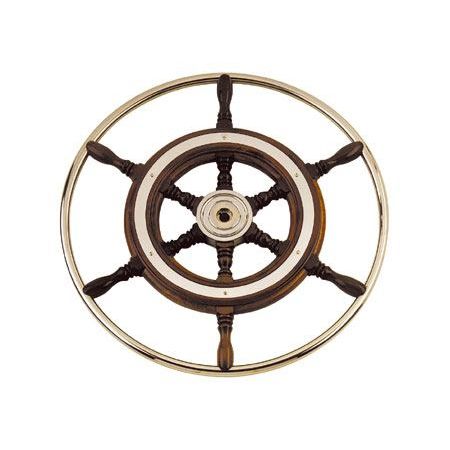 Volante para barco de motor de acero inoxidable - Tip 3 - SCAM-Marine d.o.o. - de caoba / tradicional