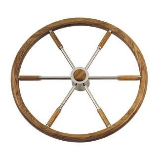 Volante para barco de motor de acero inoxidable - Tip 6 - SCAM-Marine d.o.o. - de caoba