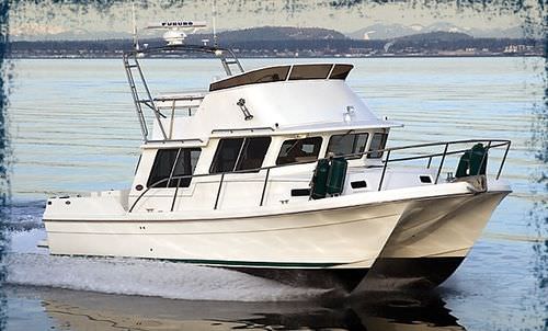 Barco cabinado catamarán - PACIFIC 3200 - Sea Sport, Inc - intraborda / con fly / con 6 literas