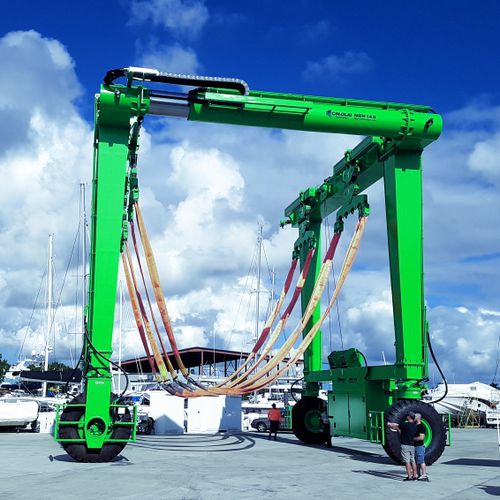 Travel lift controlado a distancia - MBH 145 telescopic - CIMOLAI TECHNOLOGY SPA - de ancho ajustable