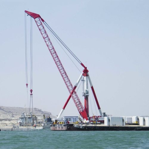 Grúa sobre muelle flotante - DRC 200 - CIMOLAI TECHNOLOGY SPA - para carga pesada / de brazo articulado / offshore