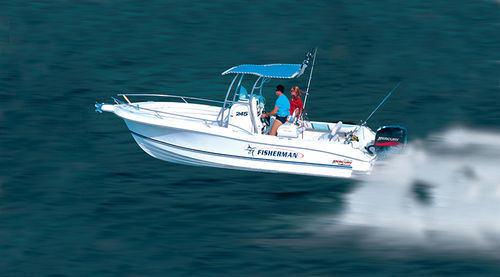 Bote fueraborda - 245 - FIBRAFORT BOATS BRAZIL - con consola central / de pesca deportiva