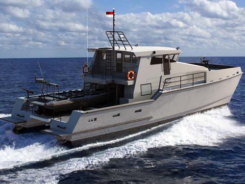 Barco profesional barco de vigilancia - X22 - North Sea Boats - catamarán / intraborda