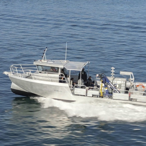 Barco profesional barco de trabajo - Pixsea pro 1200 - BORD A BORD - embarcación de apoyo al buceo / embarcación de servicio offshore / fueraborda