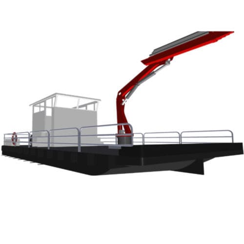 Barco profesional gabarra de trabajo - 1200 - BORD A BORD - intraborda / de aluminio