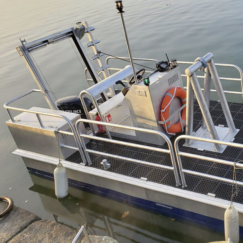 Barco profesional gabarra de trabajo - BARGE 550  - BORD A BORD - intraborda / de aluminio