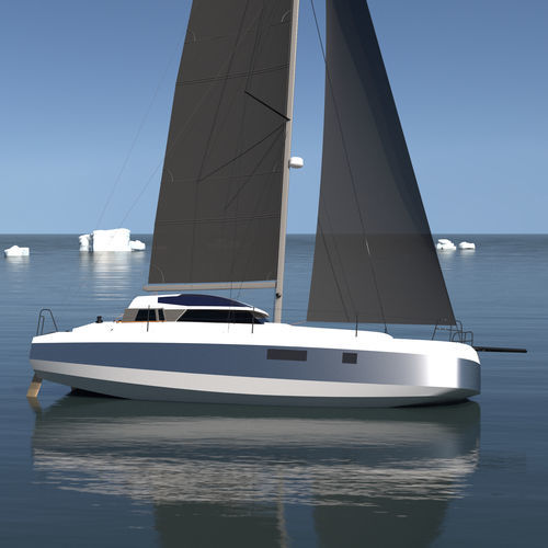 Velero de crucero rápido - SEASCOW 33 - BORD A BORD - con 2 camarotes / con 6 literas / de aluminio