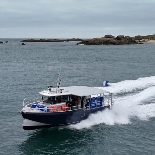 Barco profesional embarcación de apoyo al buceo - PIXSEA 1300 - BORD A BORD - fueraborda / de aluminio / con casco rígido