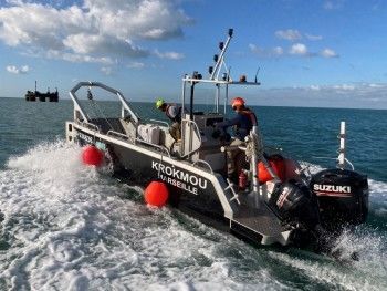 Barco profesional barco de trabajo - FOXSEA 700 - BORD A BORD - barco de investigación científica / barco hidrográfico / embarcación de apoyo al buceo