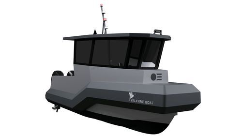 Barco profesional barco de vigilancia - Valkyrie 700 CAB - BORD A BORD - barco de salvamento / fueraborda / de aluminio