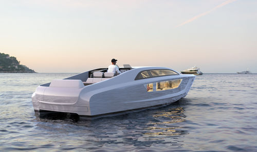 Runabout intraborda - LIMOUSINE - Pascoe International - con doble consola / open / 14 personas máx.