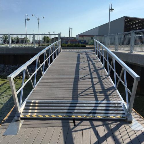Pasarela para pantalán - KROPF MARINE - de aluminio / a medida