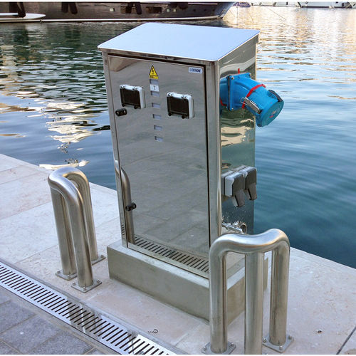 Torreta de suministro eléctrico - Riviera 100 - Depagne - de suministro de agua / con iluminación integrada / para pantalán