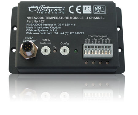 Indicador de temperatura - 4521 - Oceanic Systems - para barco / con pantalla LED / NMEA 2000®