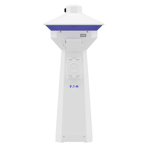 Torreta con iluminación integrada - Hattaras - Eaton - de suministro eléctrico / para pantalán / LED