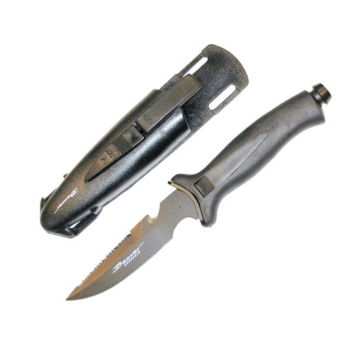 Cuchillo de buceo - Assassin Teflon - Beaver - de hoja de doble filo / cortahilos