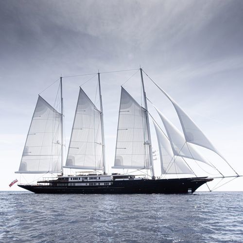 Superyate de vela de lujo de crucero - KORU - Oceanco - con popa abierta / con bauprés / 3 mástiles