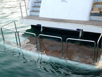 Plataforma elevadora - TRANSOM PLANK  - Aritex - para yate / para espejo de popa