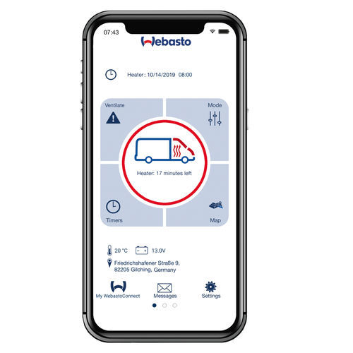 Aplicación de vigilancia - ThermoConnect - Webasto - de control / marina