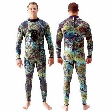Traje húmedo para pesca submarina - DIGI-TEK CAMO - STEAMER - Riffe International - de una pieza / de manga larga / 1.5 mm