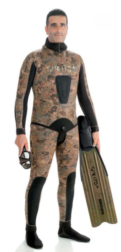 Traje húmedo para pesca submarina - BROWN GOLD CAMO  - SPETTON - de dos piezas / 3 mm / 5 mm