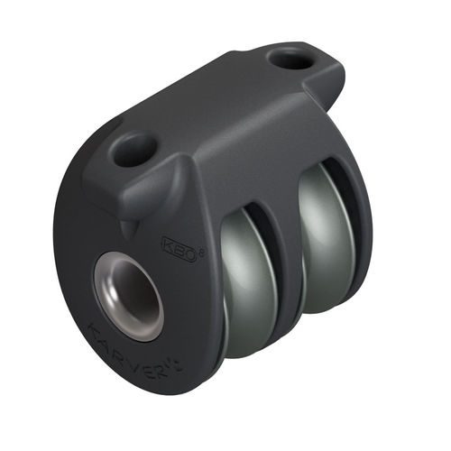 Polea doble - KBO8 - KARVER SYSTEMS - de reenvío / con fijación textil / con rodamiento de rodillos