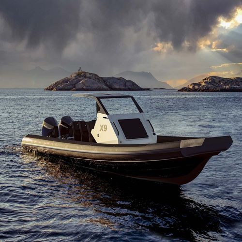 Barco profesional barco utilitario - X9 - Goldfish - fueraborda / embarcación neumática semirrígida