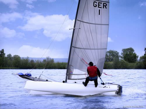 Catamarán deportivo de regata - EAGLE 15 - Eagle Catamarans - individual / con un trapecio / spinnaker asimétrico