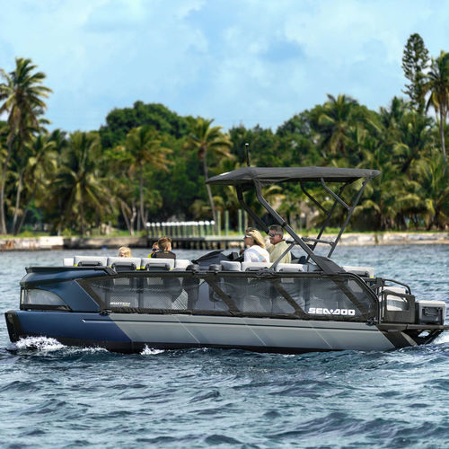 Barco pontón intraborda - SWITCH® CRUISE LIMITED - Sea-doo - tri-tube / open / con consola lateral