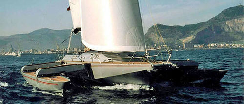 Yate de vela trimarán - TRIS 50 - Cantieri Magazzù - de crucero / con popa abierta