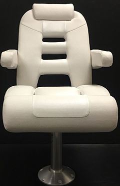 Asiento piloto - 50-1610GA1VWH - Todd Marine Products - para barco / con reposabrazos / ajustable