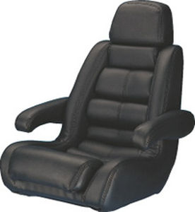 Asiento piloto - U9705BK - Todd Marine Products - para barco / con reposabrazos / con suporte lumbar