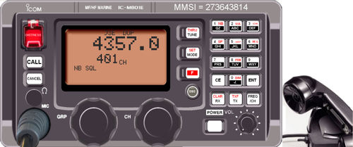 Radio marina - IC-M801E - MI Simulators - para buque / MF / HF