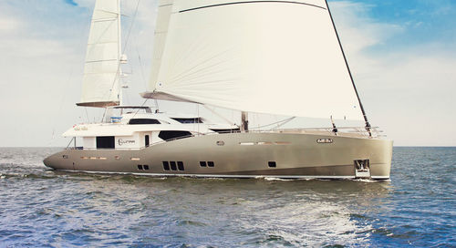 Superyate de vela de lujo de crucero - CONRAD 115 - LUNAR - CONRAD S.A. - con fly