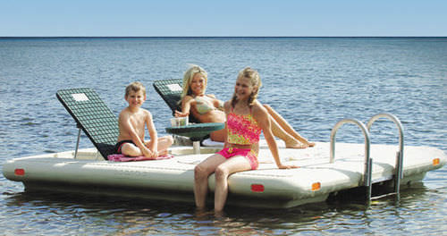 Plataforma de baño - Otter Island - Hewitt Boats Lifts and Docks - para centro de ocio / modular