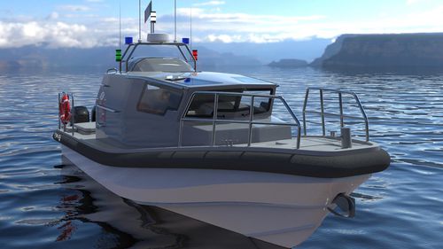 Barco profesional barco de vigilancia - TEN - Stem Marine - fueraborda / GRP / embarcación neumática semirrígida