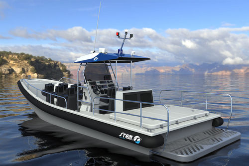 Barco profesional barco de pasajeros - TEN  - Stem Marine - fueraborda / GRP / embarcación neumática semirrígida