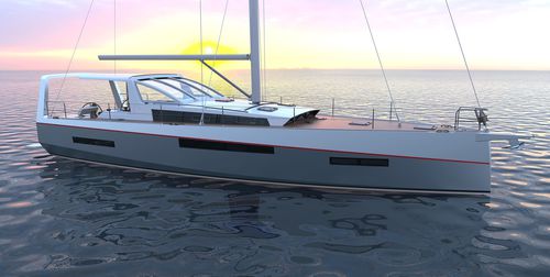 Yate de vela de crucero - 50 - Stem Marine - con 2 camarotes / con popa abierta / con bauprés
